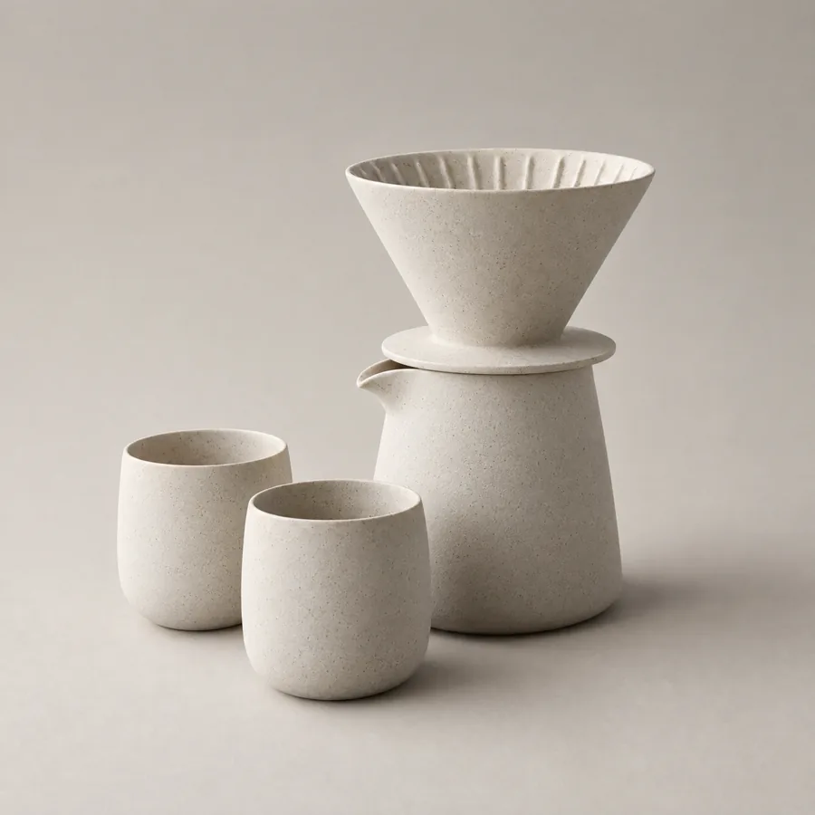 Stoneware pour-over set